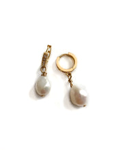 Load image into Gallery viewer, Mother of Pearl Huggie